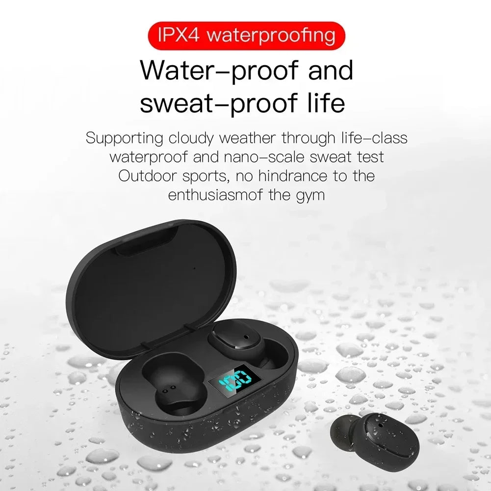 2026 New E6S Wireless Earbuds Noise Canceling Waterproof Ear Buds in-Ear Stereo Headphones with LED Display Charging Case