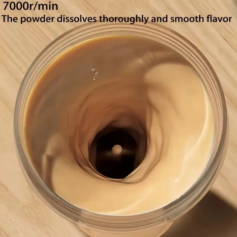 USB Rechargeable TransparentFood-Grade PP Material with Measurement Markings, Perfect for Coffee,Protein Shakes