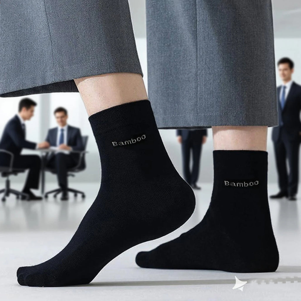 5 Pair5High Quality Man Bamboo Socks Sweat Absorbing Deodorizing Men's Business Casual Dress Socks Men Black Long Socks Gift Sox
