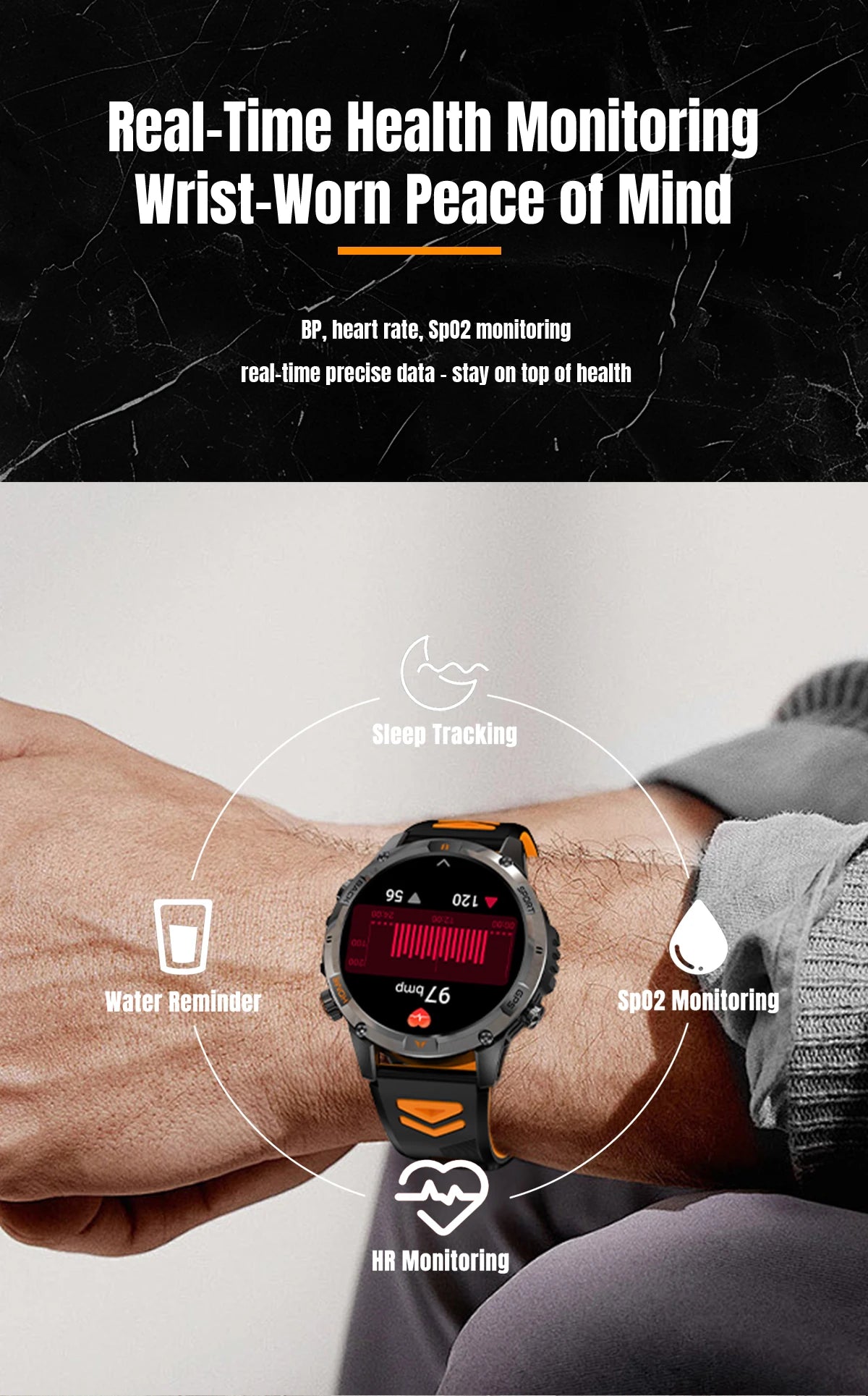 2026 GPS Military Smart Watches Men 10ATM Waterproof Call LED Flashlight 1.46" Rugged Tactical Watch Compass Fitness Smartwatch
