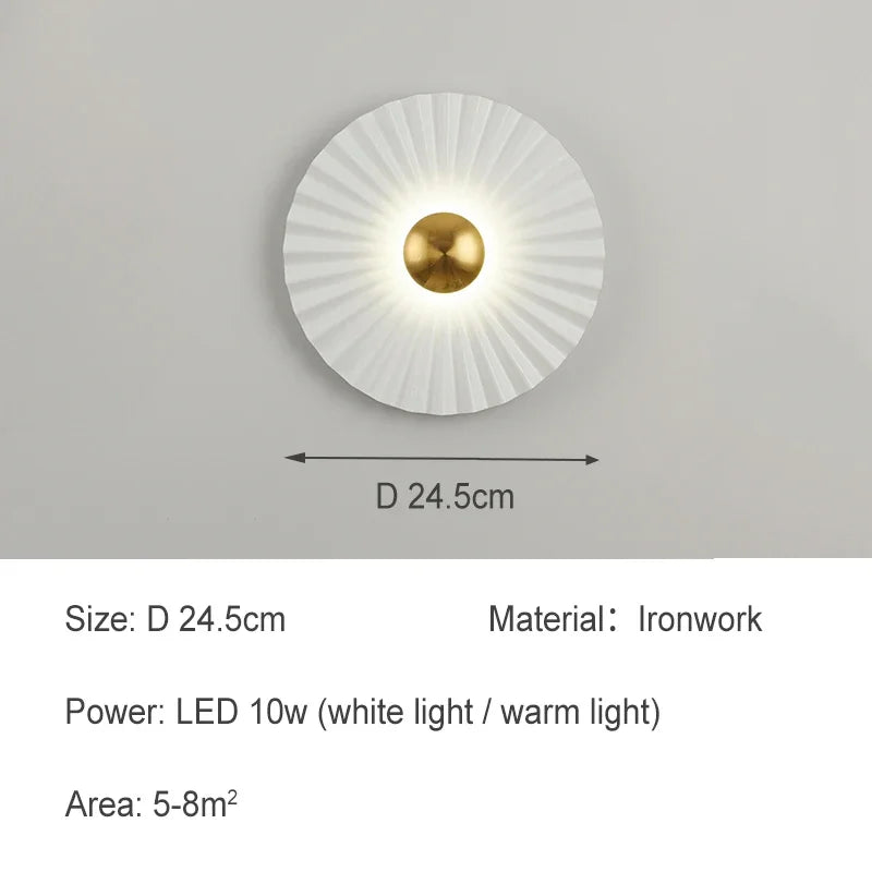 Modern Led Wall Light  Nordic Creative Color Living Room TV Home Decor Bedside Foyer Corridor Round Iron Wall Lamp