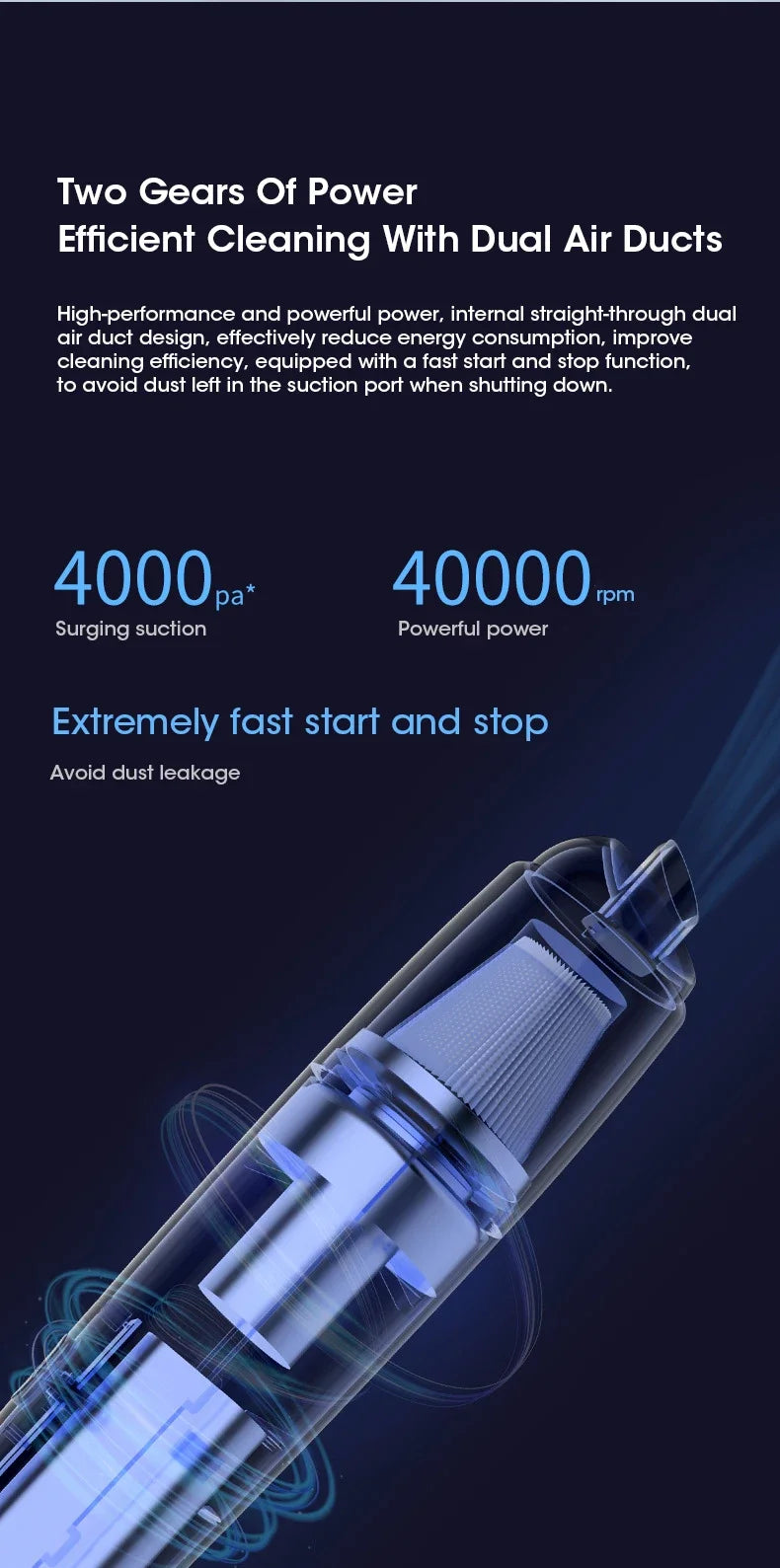 New Car Vacuum Cleaner Mini Convenient Vacuum Cleaner Multi Functional Wireless Handheld Vacuum Cleaner Strong Suction Low Noise