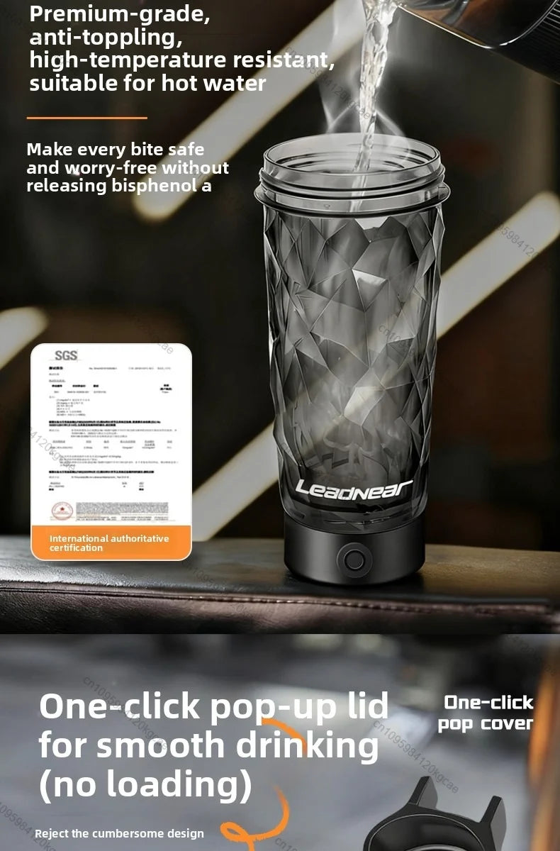 Portable Protein Shaker 700ml Fitness Bottle with Electric Mixing Sheet for Fitness Enthusiasts Athletes Perfect For Outdoor Gym