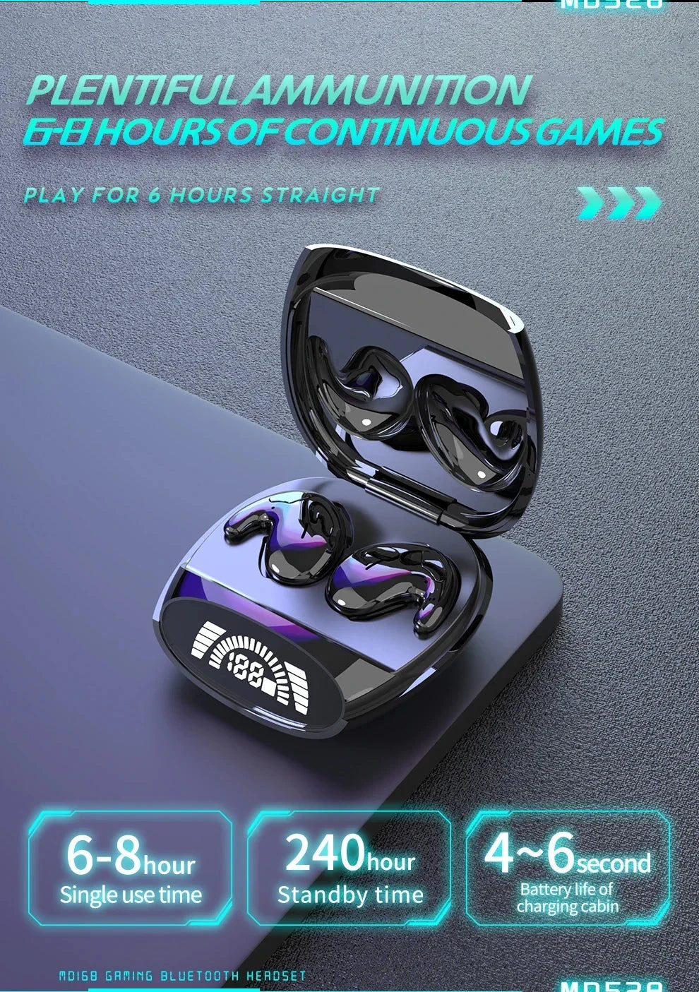 Sleep Invisible Earbuds Tiny Headphones Bluetooth 5.3 Noise Cancelling Wireless Sports Headsets Stereo Earphone With Mic 2025