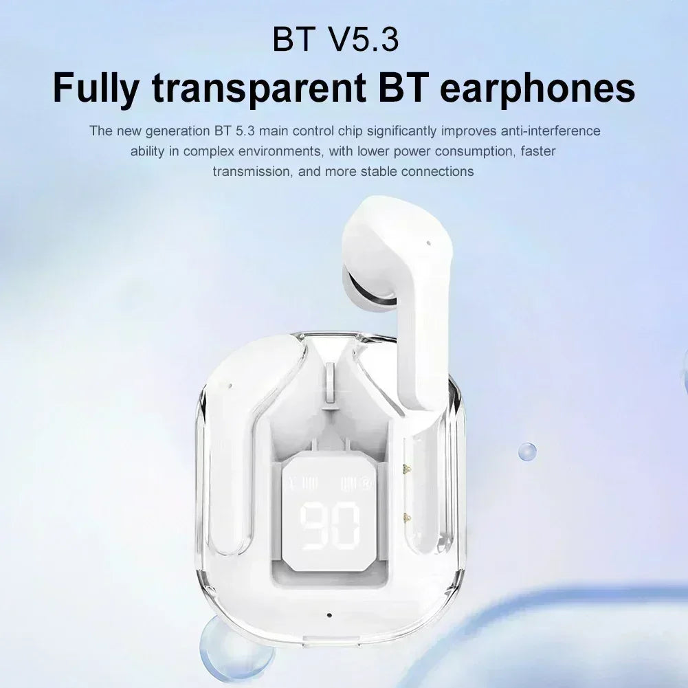 T2 Wireless Mini Earbuds LED Power Digital Display TWS Headset Stereo Sound Bluetooth-compatible 5.3 for IPone Xiaomi Oppo Vivo