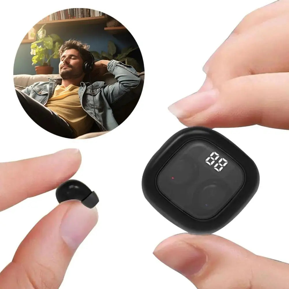 Invisible Sleep Wireless Earbuds Mini In Ear Bluetooth Headphones Long Battery Life Soft Wear Noise Blocking Earphones