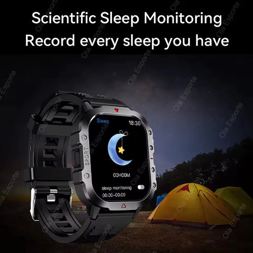 2025 New Military Smart Watch Men Waterproof Outdoor Sports Fitness Tracker Health Monitor 2.19" BT Call Smartwatch HT30