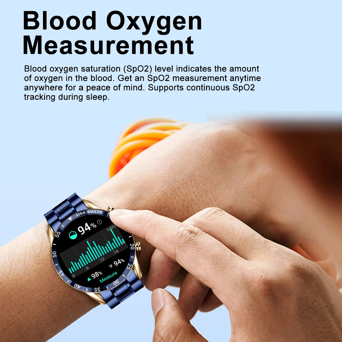 LIGE New Bluetooth Call Smart Watch Men Heart Rate Monitor Luxury Steel Sport Fitness Smartwatch IP67 Waterproof For Android iOS