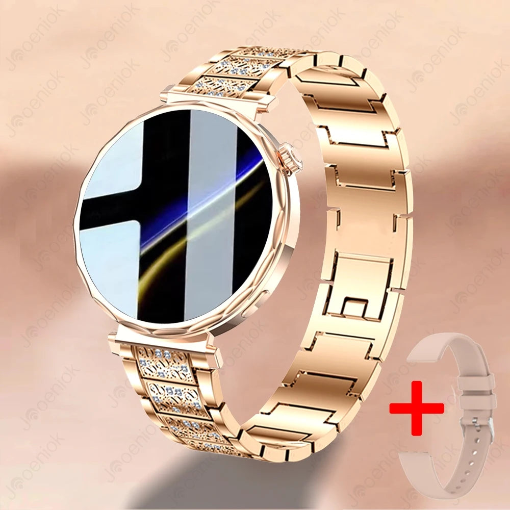 Bluetooth Call Smartwatches Ladies AMOLED HD Screen Heart Rate Monitor Bluetooth Call IP68 Waterproof Smart Watch 2025 New