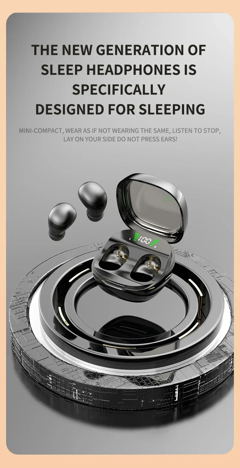 Lenovo Mini Bluetooth 5.3 Headset HD Hifi Earbuds Invisible Sleep Game Sports Headphones Touch Control Earphones for Men Women