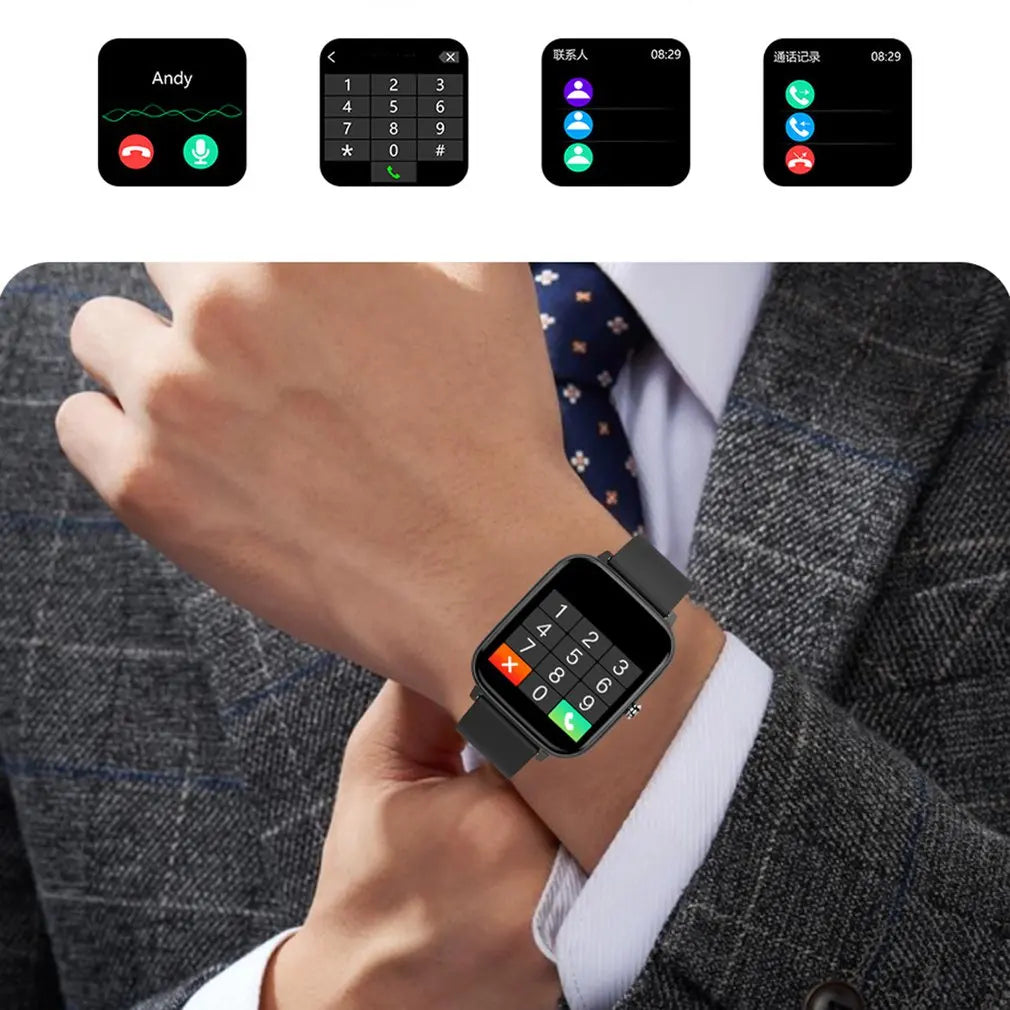 P6 Smart Watch Waterproof Sport Fitness Tracker Bluetooth Call Watches Blood Pressure Monitor Pedometer Smartwatch Dropshipping