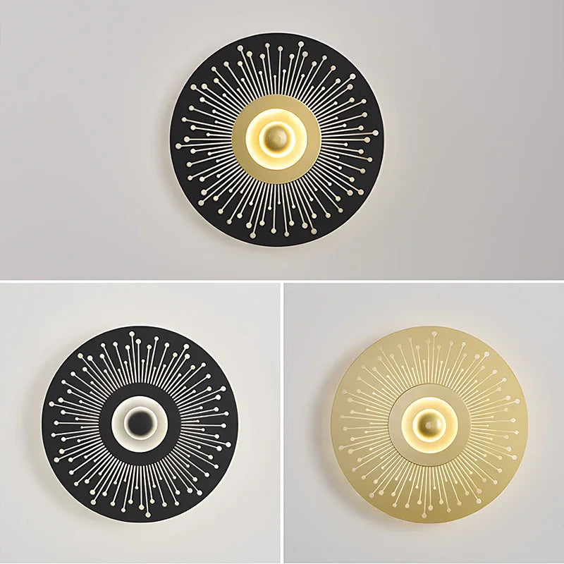 Modern Led Wall Light  Nordic Creative Color Living Room TV Home Decor Bedside Foyer Corridor Round Iron Wall Lamp