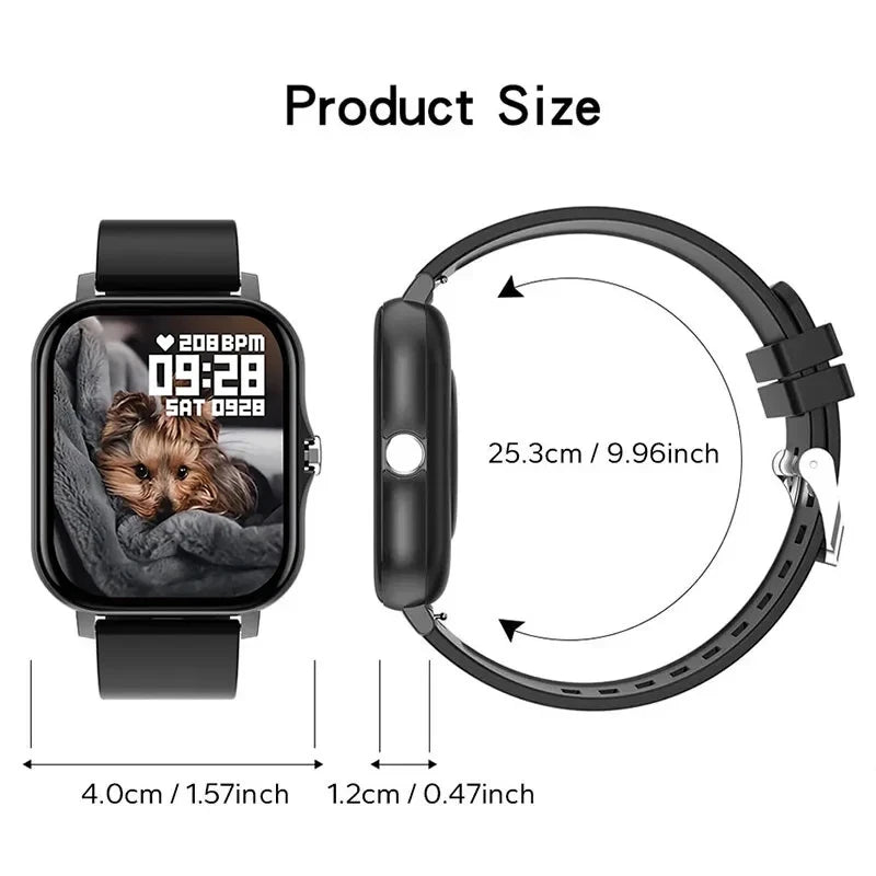 New Smart Watch Android IOS Phone 1.44 Inch Color Screen Bluetooth Call Blood Oxygen/Pressure Monitoring Smart Watch Women Men