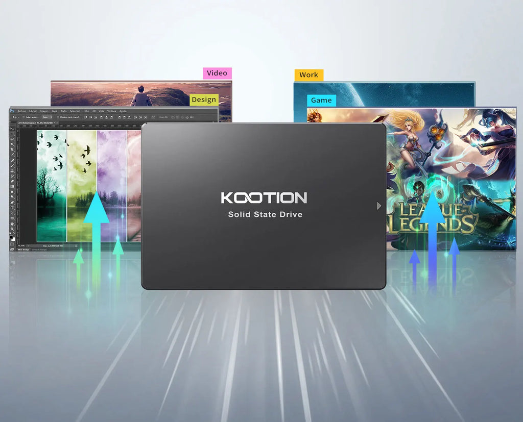 KOOTION Sata SSD 2TB 1TB 512GB 256GB 128GB SATA3 Internal Solid State Drive 2.5 Inch HDD Hard Disk for Laptop Desktop PC Server