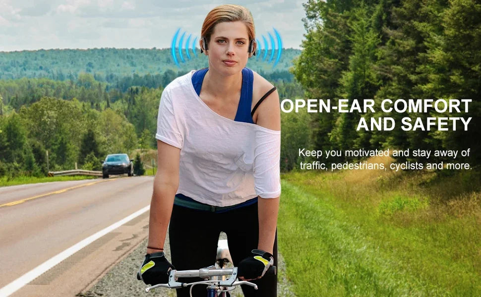 for shokz open ear run Bone Conduction Bluetooth Headphones Wireless Sport soft bass Fitness Cycling headsets working earphones