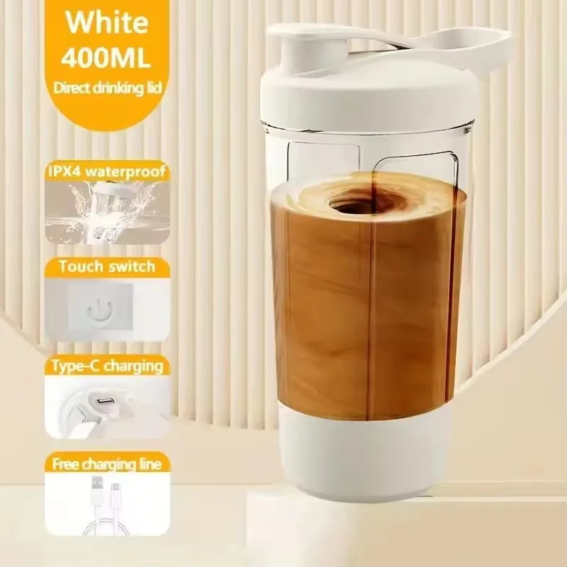 Self -stirring Protein Shaker Cup and Automatic Dietary Mixing Usb Shaker Portable Mixing Cup Fitness Shaker Cup for Men Women