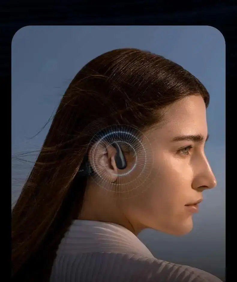 Bone Conduction Bluetooth Earphones Wireless Headset Waterproof Dual Mic Noise Reduction Type-c Charging Sports Earphone