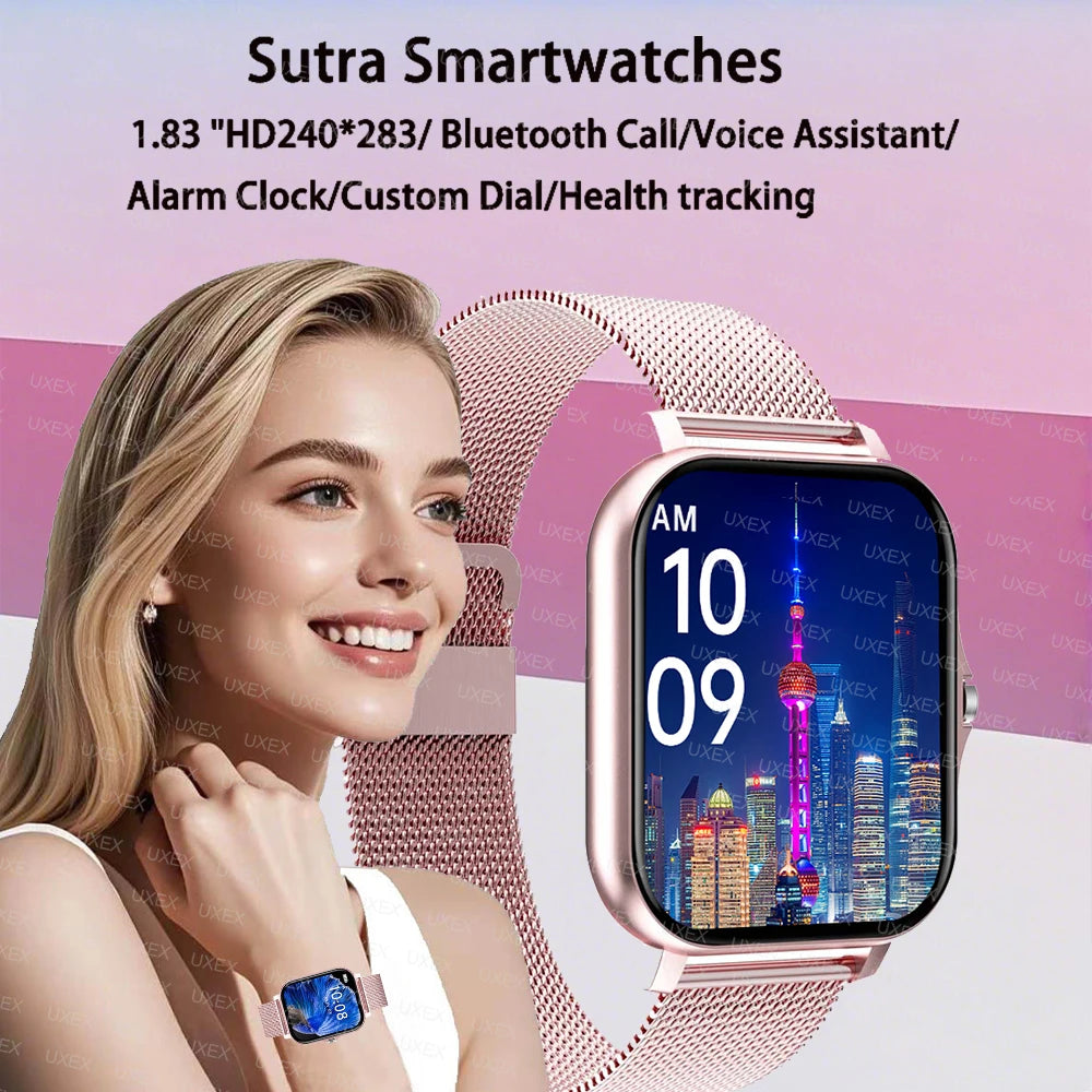 1.83'' Sports Smart Watch Fitness Clock Health Monitor Waterproof Smartwatch Wireless Call Watches For Men Women Android Ios New