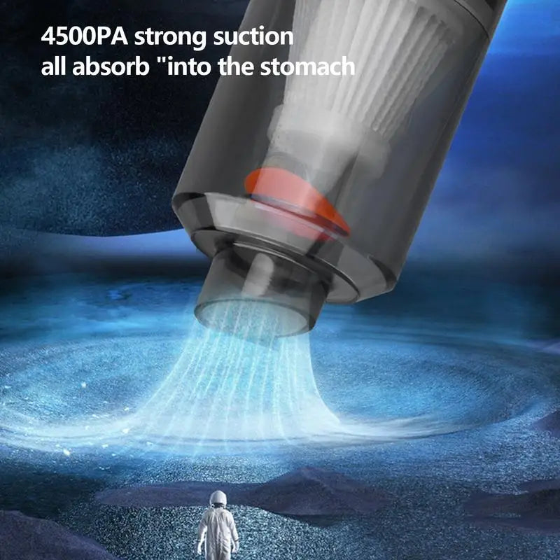 Vacuum Cleaner For Car Mini Portable Rechargeable Vacuum Cleaner Powerful Rechargeable Cordless Vacuum 4500PA Multi-Function Car