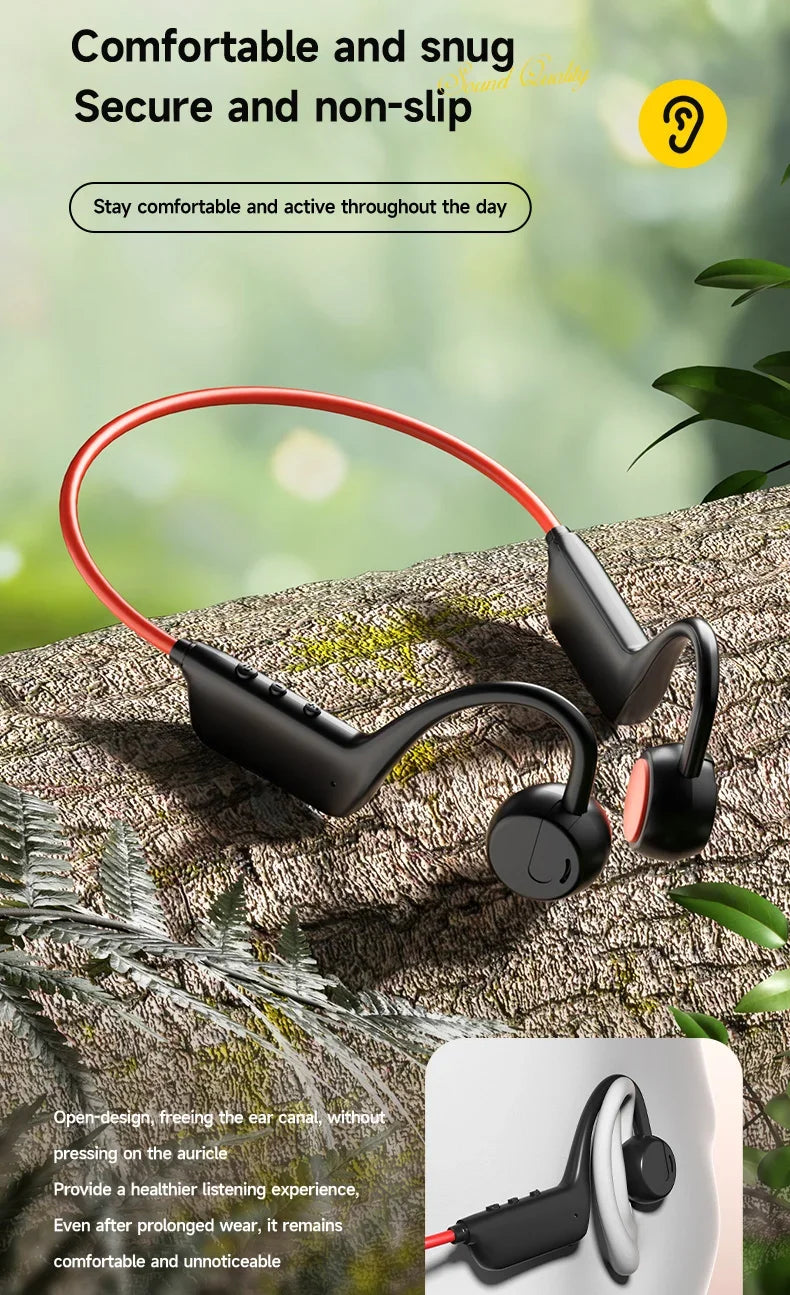 Bone Conduction Headset Wireless Swimming Sports Headphone IPX8 Bluetooth 5.4 With Mic Waterproof Exercise Fitness 2026 NEW