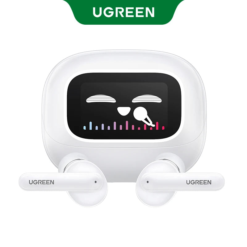 LCD Full Color Smart Screen Wireless TWS Bluetooth Earphones Earbuds 52dB Active Noise Cancelling ANC In Ear Headphones