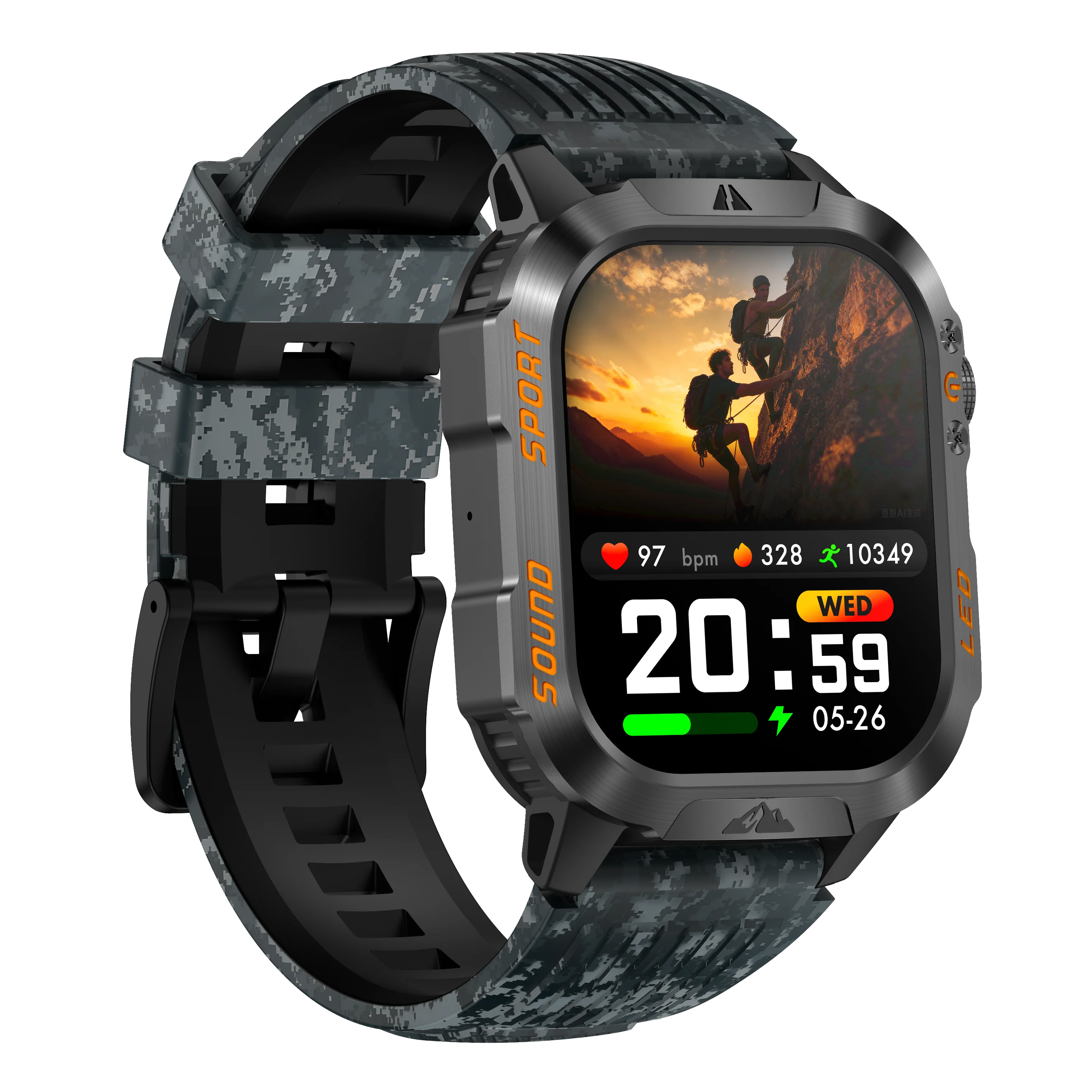 New Smart Bracelet Watch Bluetooth Call Heart Rate Blood Oxygen Pressure Weather Phyiological Cycle Sports Tracker