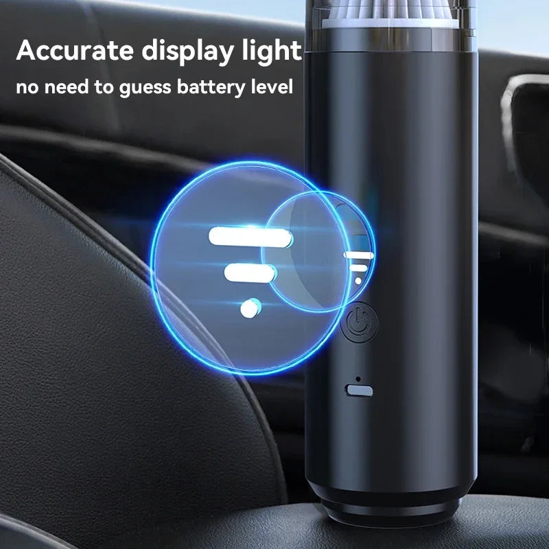 Mini Car Vacuum Cleaner Cleaning Powerful Suction Handheld Car Vacuum Cleaner Rechargeable for Car and Home Auto Vacuum Cleaner