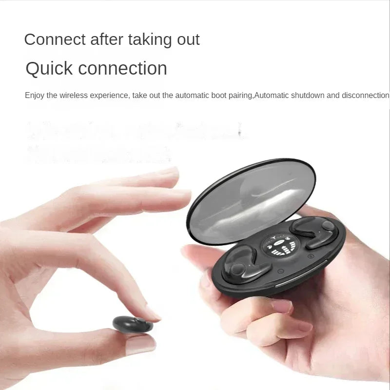 HiFi Stereo Sports Wireless Headsets Mini Bluetooth 5.3 Earphones ENC Noise Cancelling Earbuds Invisible Sleep Headphones