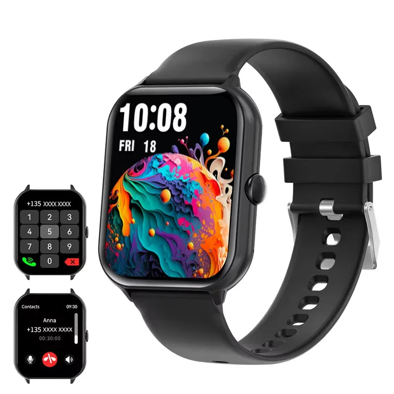 Smart Watch Men Women 1.95" HD ouch Screen Bluetooth Voice Call Heart Rate Monitoring Fitness Sports Tracker 100+ Sports Modes