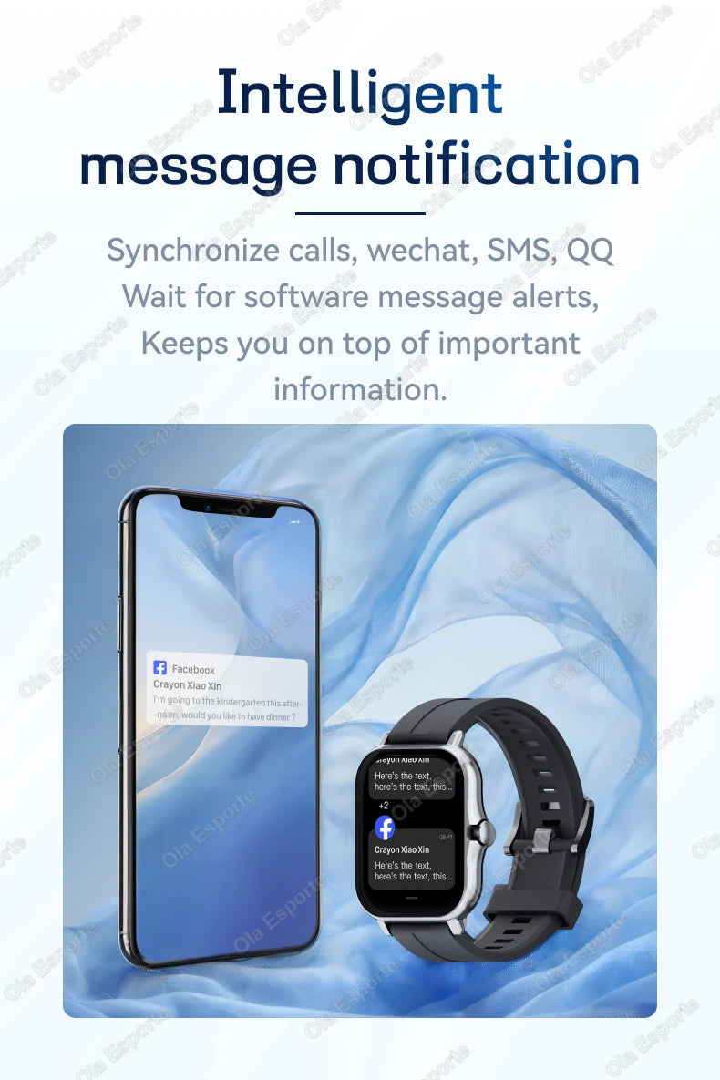 New Smart Watch Android IOS Phone 2.01'' Inch Color Screen Bluetooth Calls Blood Oxygen Monitor smartwatch For Women Men Gifts