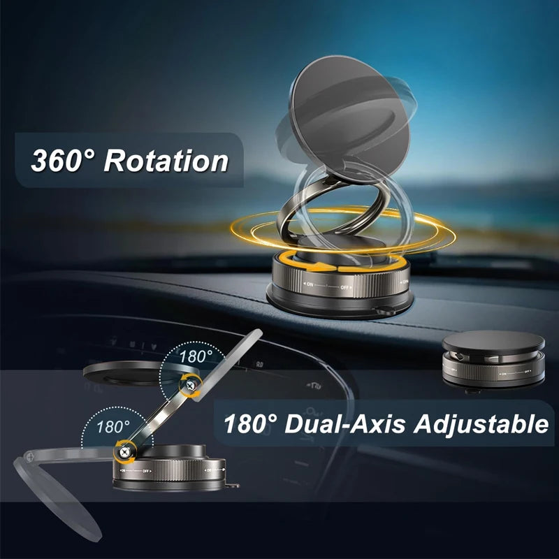 Powerful magnetic Phone holder foldable Suitable for Various Mobile Phones and can be used as a desktop or car Phone mount