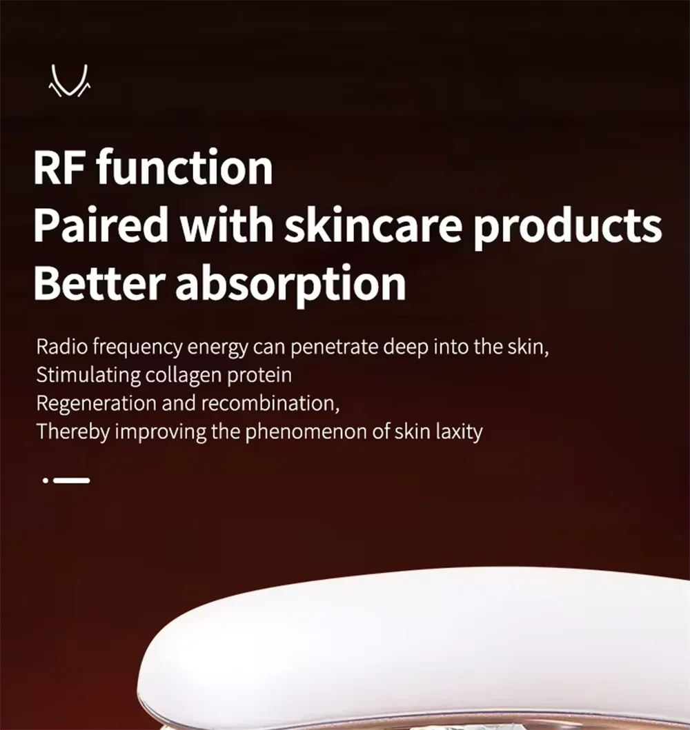 Facial Massager for Face and Neck V‑Shape Lifting Roller with Microcurrent Red Blue Light Therapy Vibrating Face Slimmer Device