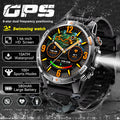 2026 GPS Military Smart Watches Men 10ATM Waterproof Call LED Flashlight 1.46" Rugged Tactical Watch Compass Fitness Smartwatch