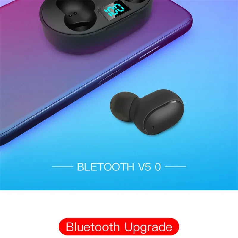 Wireless Bluetooth Earphones for Smartphones E6S TWS Digital Display Noise Cancelling Earbuds with Mic HiFi Stereo Sound Headset