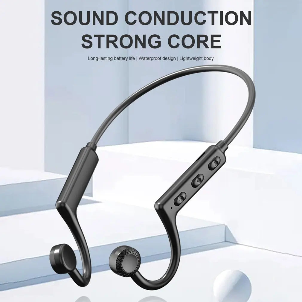 Wireless Bone Conduction Earphones Bluetooth Headsets Waterproof Comfortable Wear Open-Ear Hook Sports Headphones Dropshipping