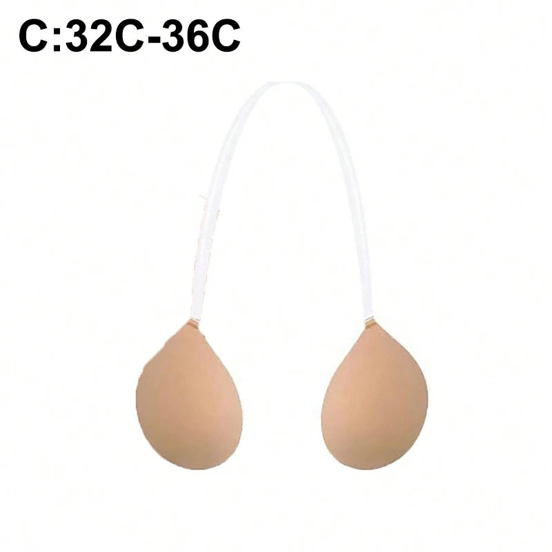 Invisible Bra With Straps Non-Slip Style Lift Enhance Bust Strapless Push Up Anti-convex Bra Women's Lingerie Underwear Access