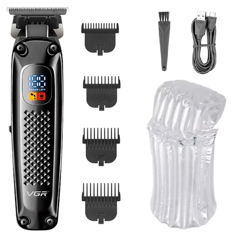 Original VGR Cordless Professional Hair Trimmer For Men Beard Trimmer USB Electric Hair Clipper Edge Razor Hair Cutter Machine