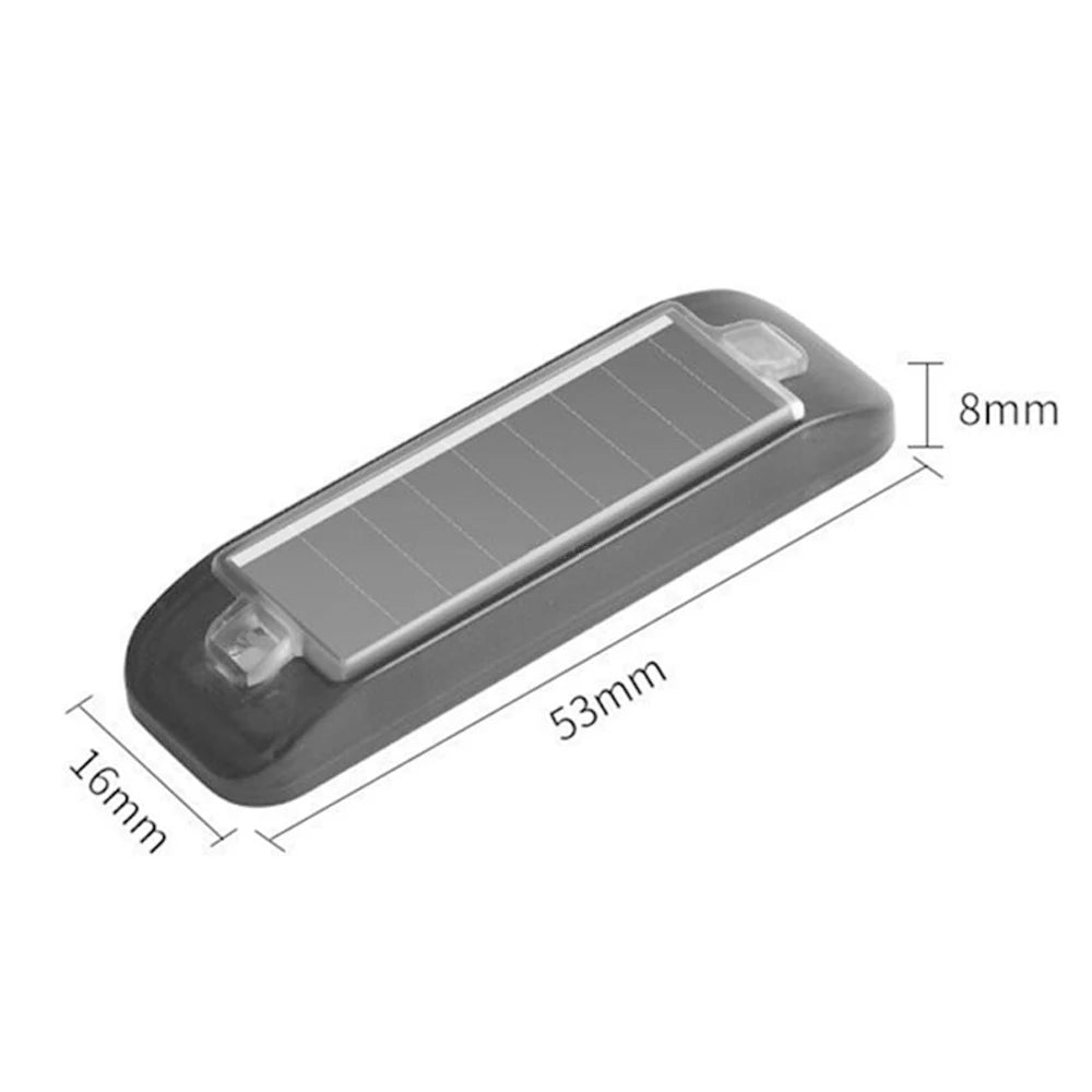 Mini LED Solar Power Car Warning Light Night Security Simulated Alarm Wireless Anti-Theft Caution Lamp Flashing Dummy Alarm Lamp