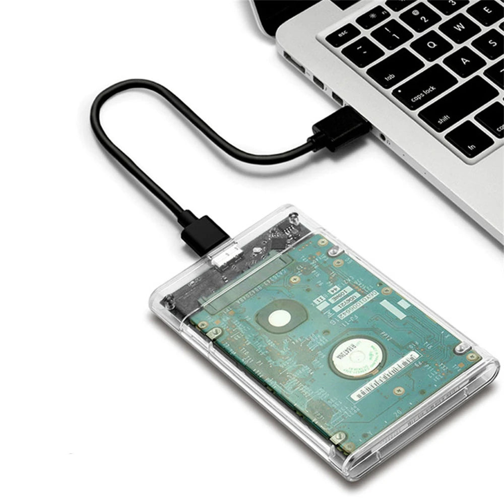 USB 3.0 HDD Enclosure 2.5inch SATA SSD Hard Drive Case with 5Gbps Transfer Speed Mobile External Housing Harddisk Boxs Cable