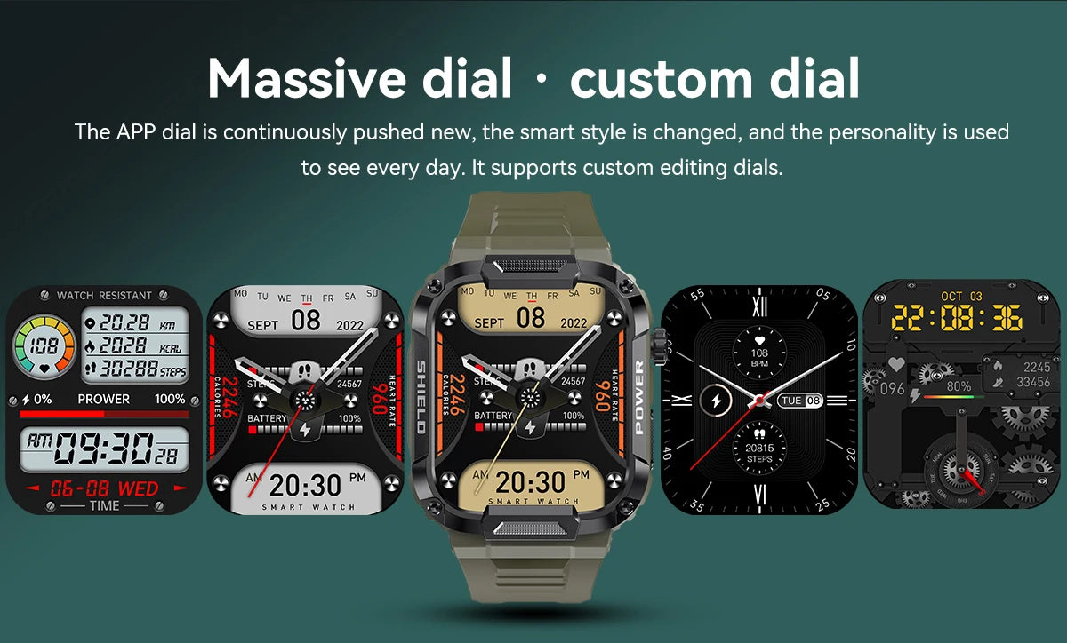 Military Smart Watch Men GPS Tracker Wireless Call Fitness Hours Waterproof Sports Smartwatch for Women Android IOS Phones 2025