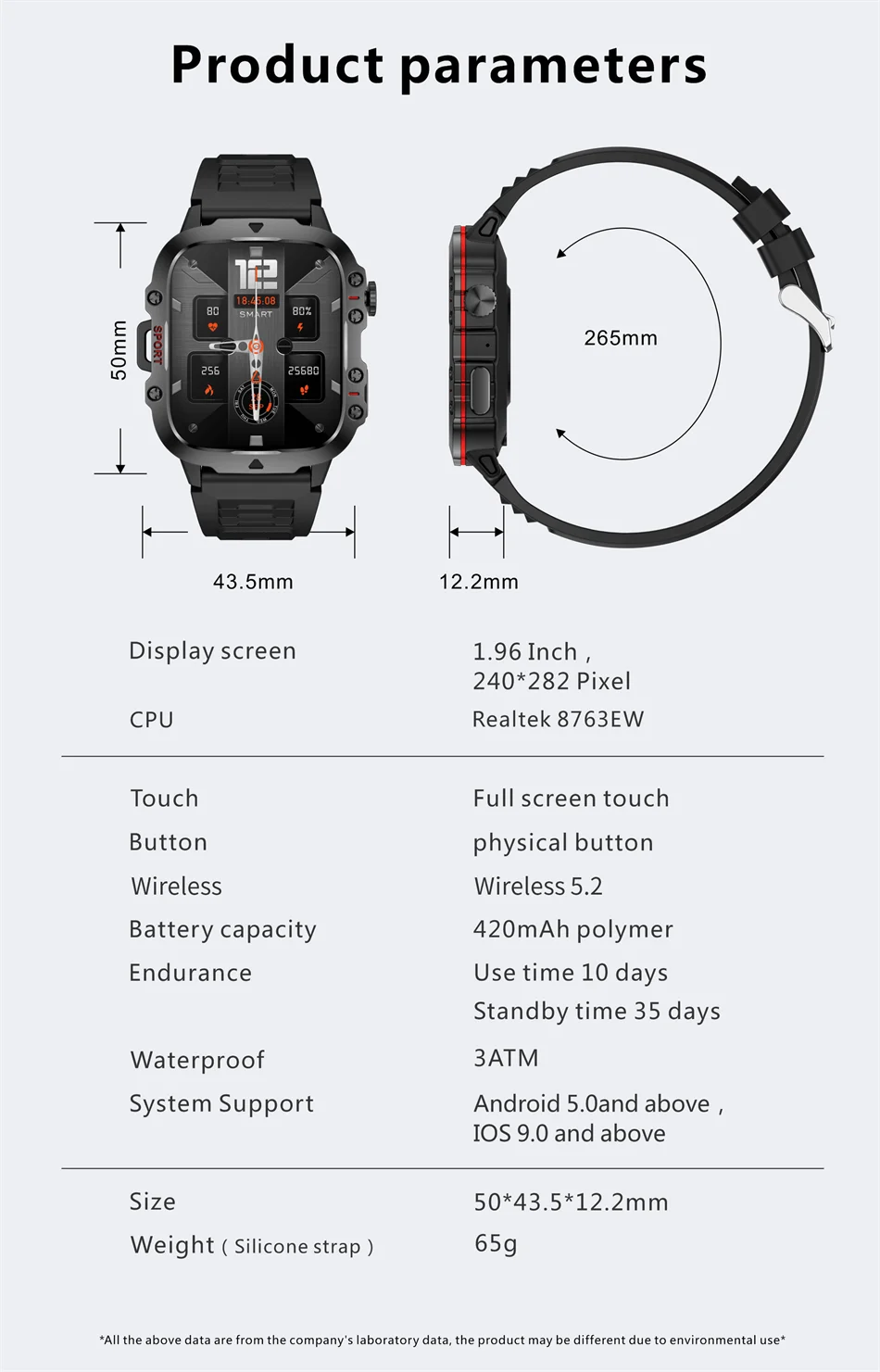 LIGE Military Smart Watch Men Outdoor Sports 3ATM Waterproof  Blood Oxygen Bluetooth Call Watches Men Smartwatch For Android New