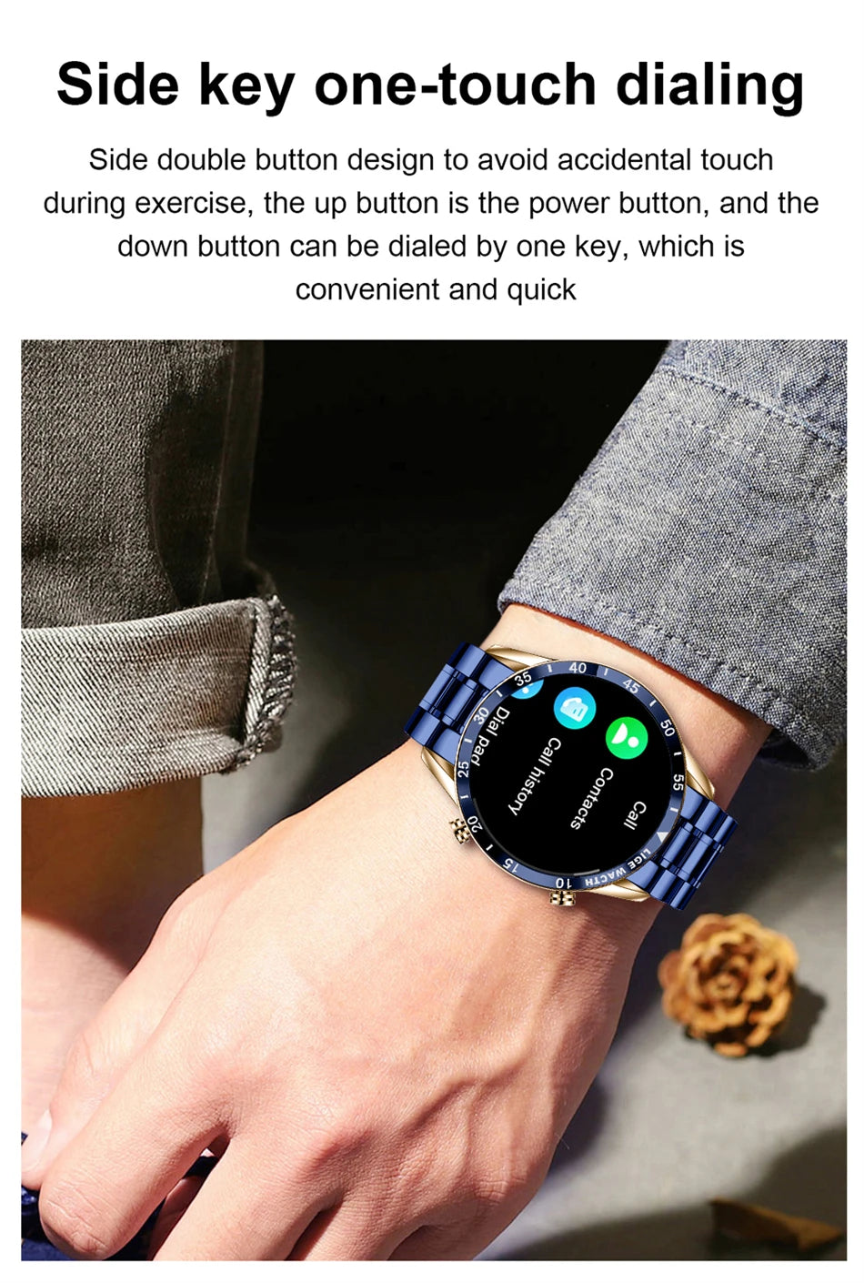 LIGE New Bluetooth Call Smart Watch Men Heart Rate Monitor Luxury Steel Sport Fitness Smartwatch IP67 Waterproof For Android iOS