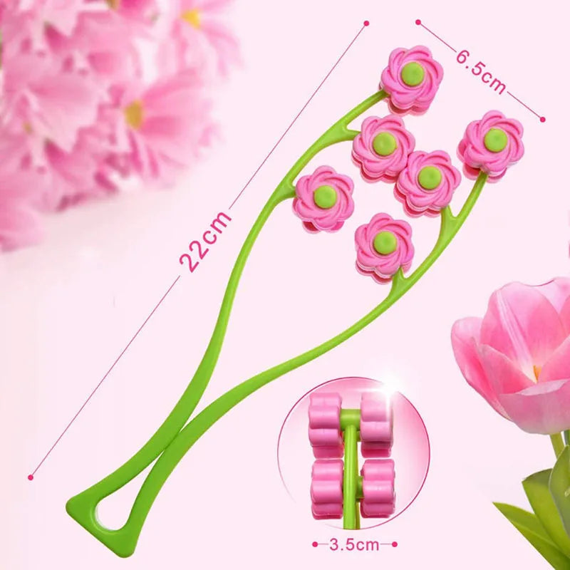 Facial Massager Roller Portable Flower Shape Anti Wrinkle Face-Lift Slimming Face Relaxation Massage Roller Beauty Tools Hot
