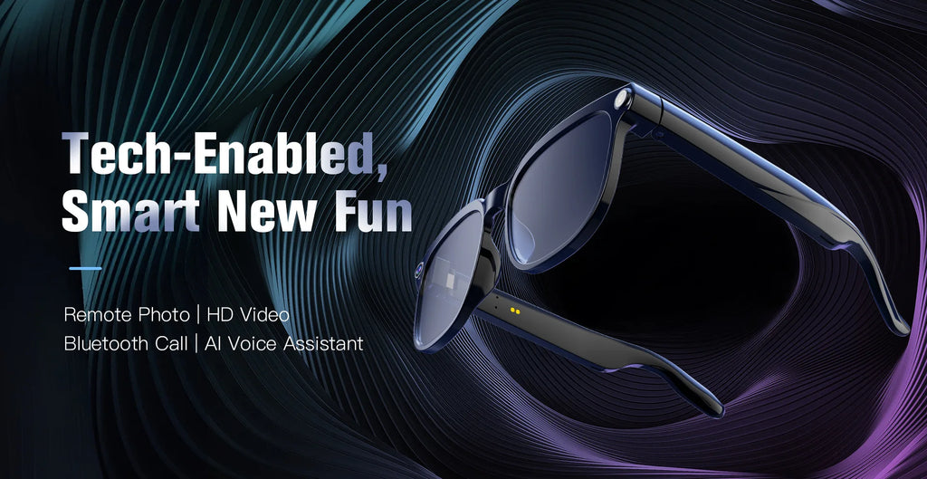Smart Glasses 800W HD Camera Video Simultaneous Interpretation Bluetooth Call Outdoor Sport AI Smart SunGlasses For Mens Women