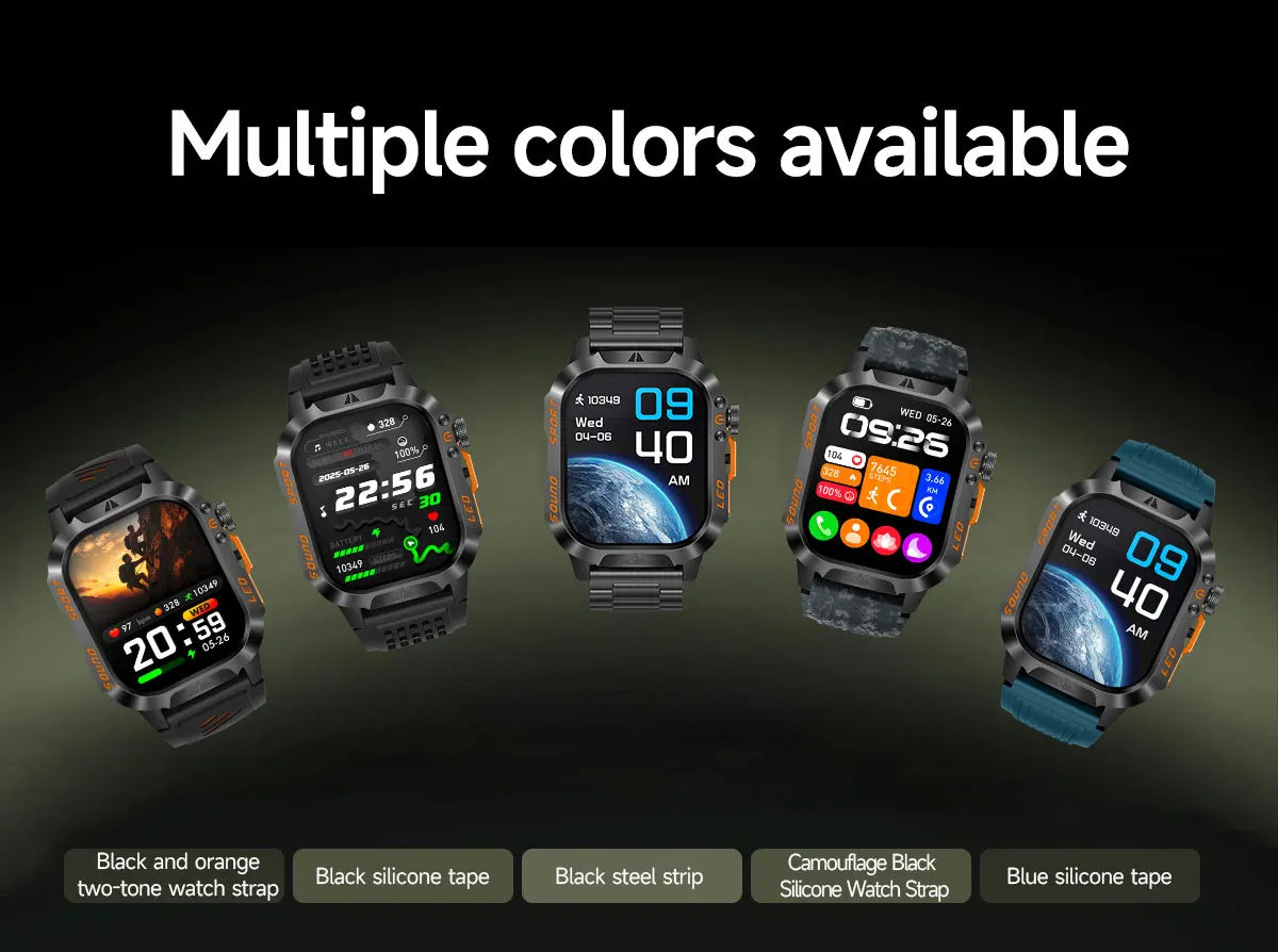 New Smart Bracelet Watch Bluetooth Call Heart Rate Blood Oxygen Pressure Weather Phyiological Cycle Sports Tracker