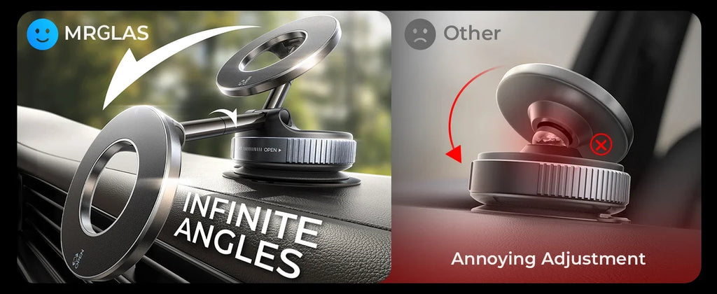 Powerful magnetic Phone holder foldable Suitable for Various Mobile Phones and can be used as a desktop or car Phone mount