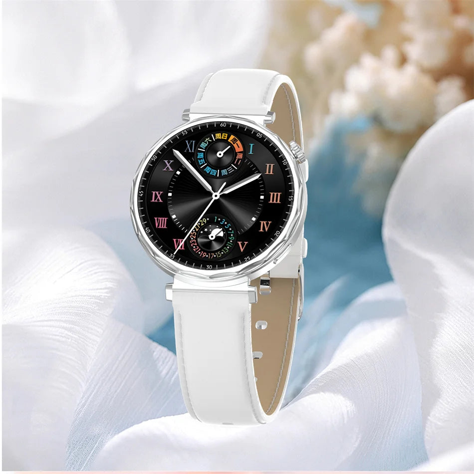 Bluetooth Call Smartwatches Ladies AMOLED HD Screen Heart Rate Monitor Bluetooth Call IP68 Waterproof Smart Watch 2025 New