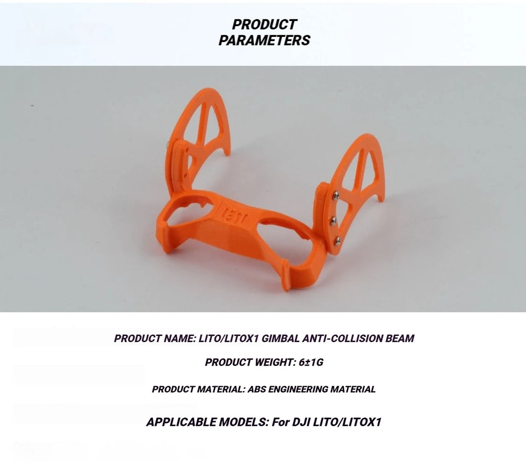 3D Printing For DJI LITO X1/1 Gimbal ABS Anti Collision Bar Drone Lens Protection Bar Gimbbal Protection Accessories