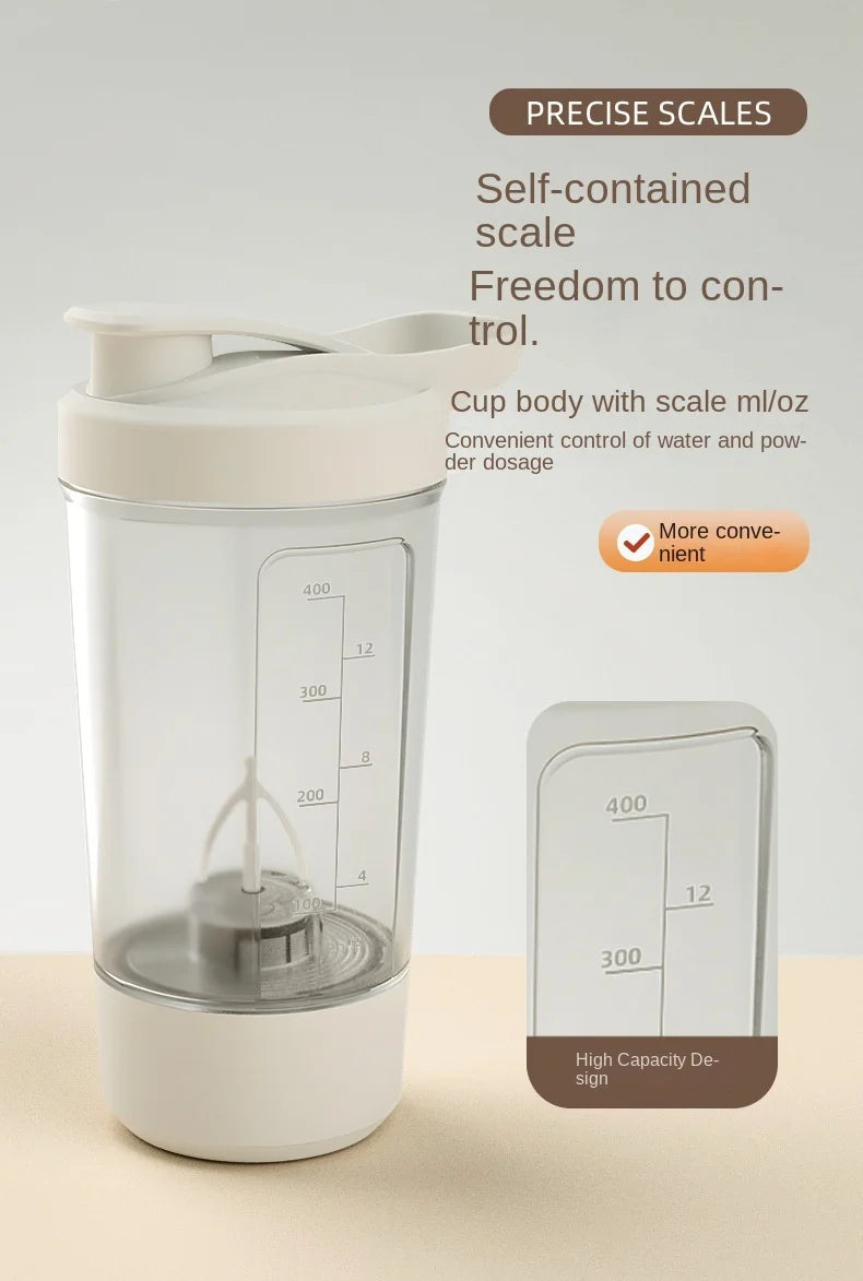 Self -stirring Protein Shaker Cup and Automatic Dietary Mixing Usb Shaker Portable Mixing Cup Fitness Shaker Cup for Men Women