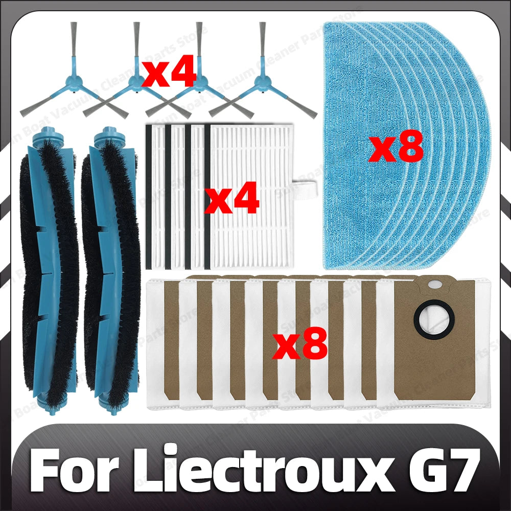 Compatible for Liectroux G7 Robot Vacuum Replacement HEPA Filter Mop Pad Dust Bag Spare Part Accessories